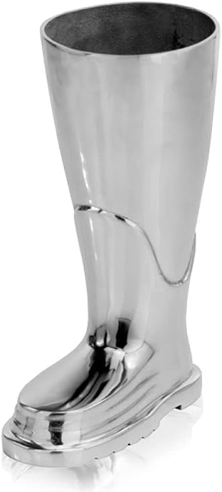 Modern Day Accents 3636 Bombero Boot Umbrella Stand for Umbrellas, Umbrella Organizer, Cane Holder, Gold, Entryway Decorative Umbrella Stand, Umbrella Holder, Home, Office Decor, 10.5" Lx7 Wx15.75 H
