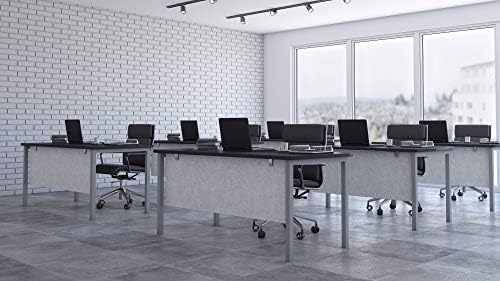 OBEX Modesty Desk PET Privacy Screen Acoustic Sound Absorbing Panel Ideal for Reception, Student Table or Office Cubicles Workstations, 12" x 72", Stone