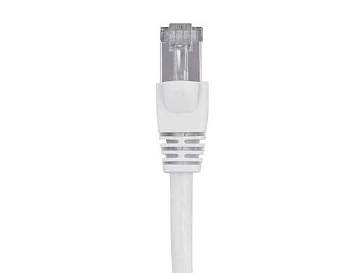 Monoprice Cat6A 1ft White Patch Cable Double Shielded 26AWG 10G Pure Bare - Image 2