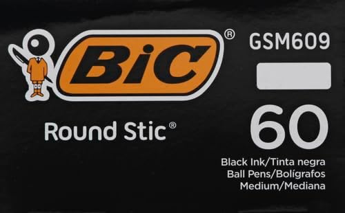 BIC Round Stic Xtra Life Ballpoint Pens, Medium Point, 60-Count Pack, Flexible - Image 15