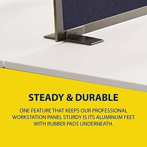 OBEX Acoustical Free Standing Privacy Screen, Cubicle Accessories Desk Privacy Panel, Desk Dividers for Office, Office Furniture Partitions Portable Sound Proof Dividers, 18" x 24", Slate