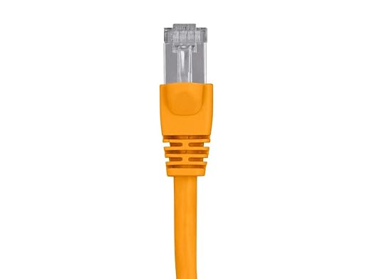Monoprice Cat6A 1ft Yellow Patch Cable Double Shielded 26AWG 10G Pure Bare - Image 2