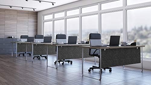 OBEX Modesty Desk PET Privacy Screen Acoustic Sound Absorbing Panel Ideal for Reception, Student Table or Office Cubicles Workstations, 18" x 60", Shadow