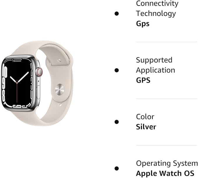 Apple Watch Series 7 Silver Stainless Steel Case - Image 7