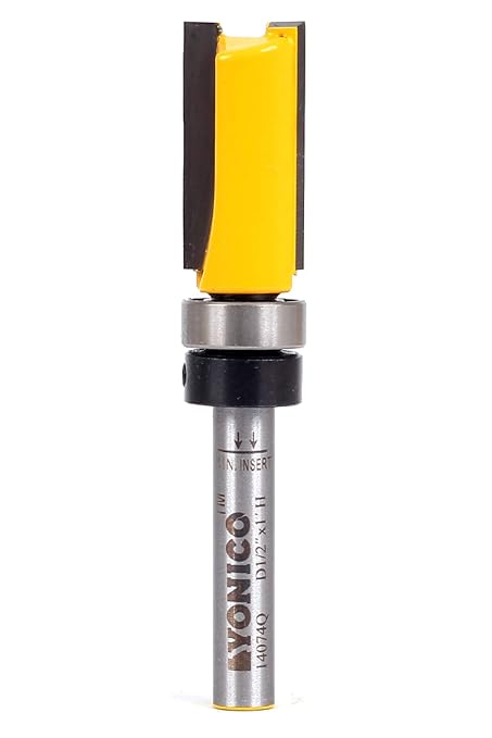 YONICO Router Bits Pattern Bit Flush Trim 1/2-Inch X 1-Inch Top Bearing - Image 3