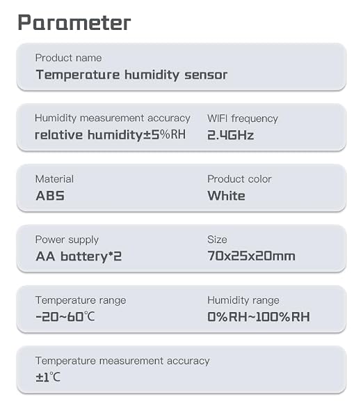 Zigbee Temperature and Humidity Sensor, Wireless Thermometer - Image 6