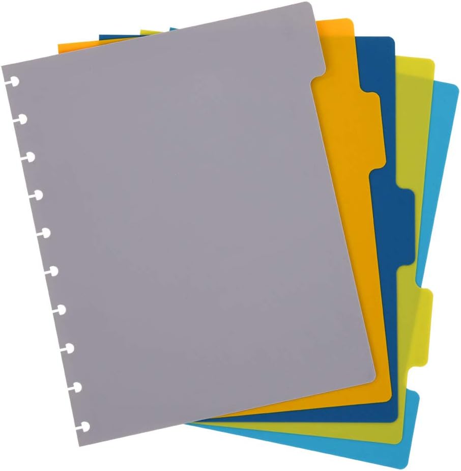Talia Discbound Notebooks, Planner, Customizable, (xFunky Floral w/BBQ Mustard Discs, Midsize (7.5in x 9.75in))