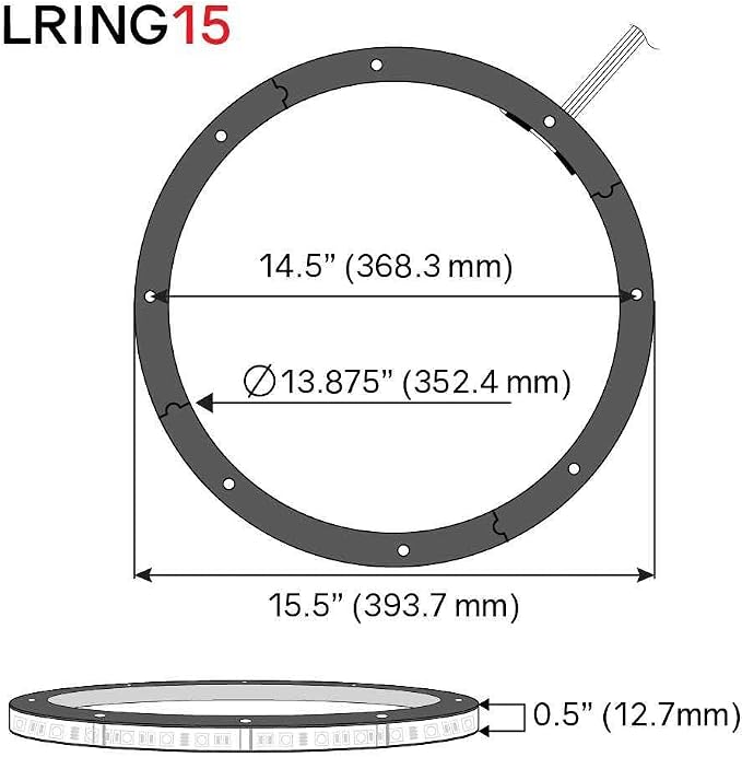 DS18 LRING15 15” RGB LED Speaker Ring – Waterproof Multi-Color LED Light Ring - Image 8