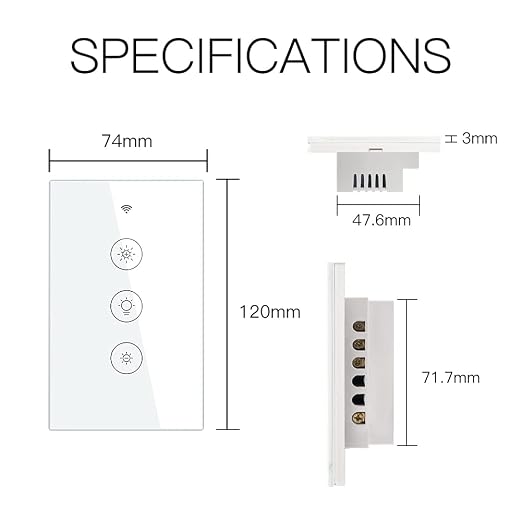 MOES WiFi RF Smart Light Dimmer Switch, Smart Life/Tuya APP Relay Status - Image 7