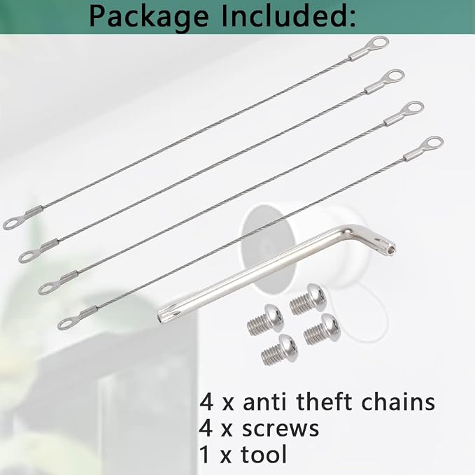 4 Pack Anti Theft Security Chain, Anti Drop Camera Mount Compatible - Image 7