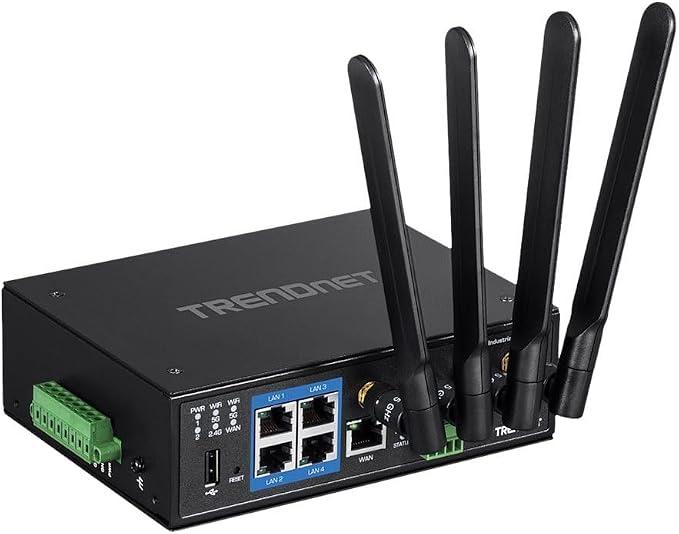TRENDnet Industrial AC1200 Wireless Dual Band Gigabit Router, 4 x Gigabit PoE+ - Image 5