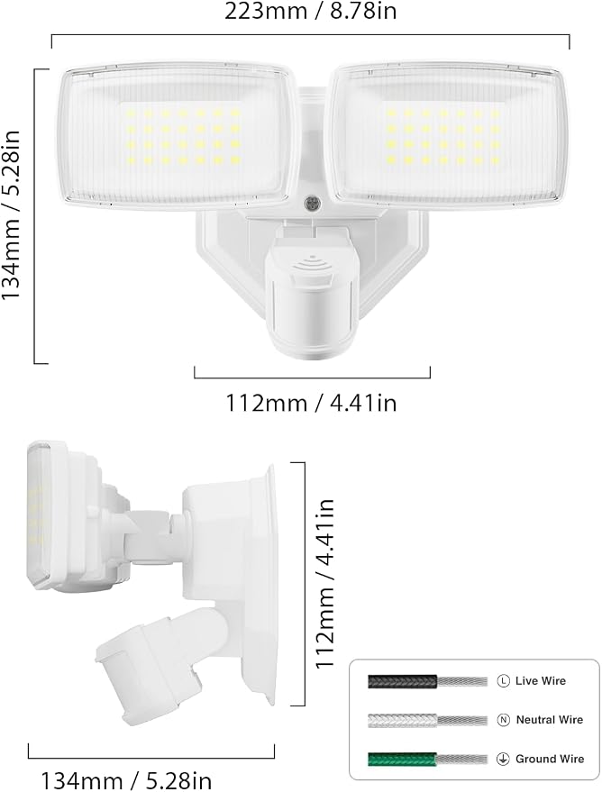 Onforu 32W 3200LM Smart Outdoor Security Light, WiFi Motion Sensor Flood Light - Image 9