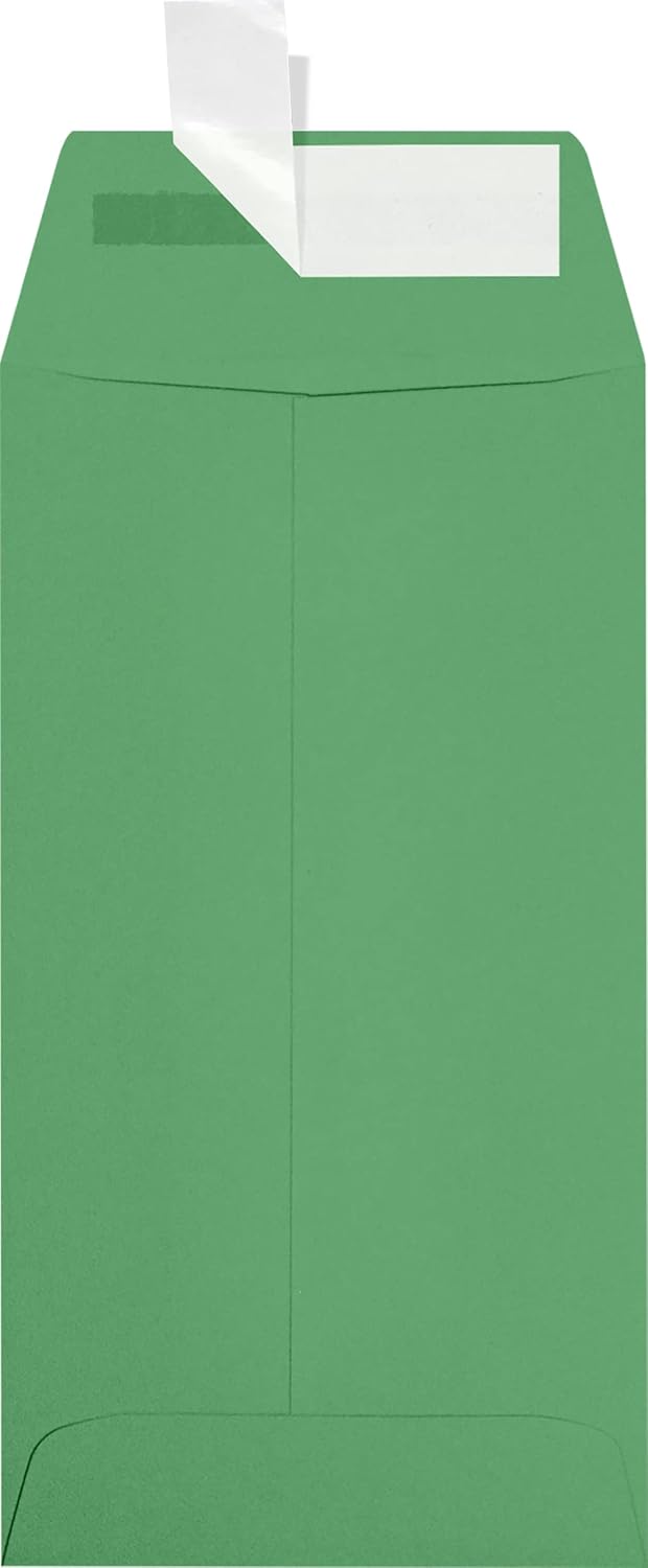 LUXPaper #7 Coin Envelopes | Peel & Press | 3 1/2" x 6 1/2" | Holiday Green | 80lb. Text | 1,000 Qty