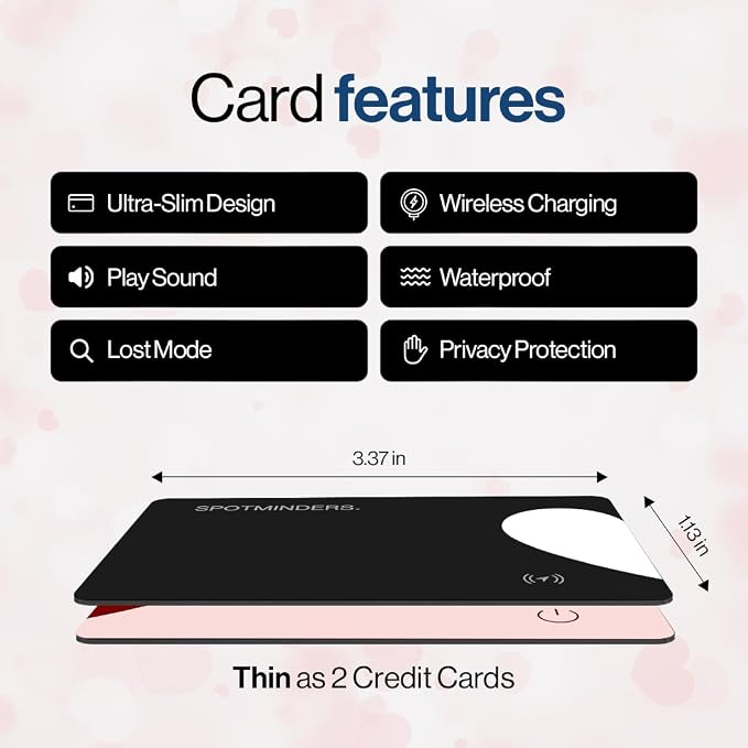 SPOTMINDERS Apple MFi Certified Wallet Tracker 2-Pack Black & Pink Travel Pack - Image 8