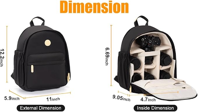 Cwatcun Camera Backpack Bag for Women, Stylish DSLR/SLR Camera Bag - Image 8