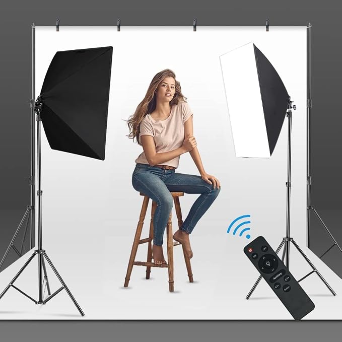 MOUNTDOG Softbox Lighting Kit, 2x19.7"x27.5" Photography Continuous Lighting - Image 6