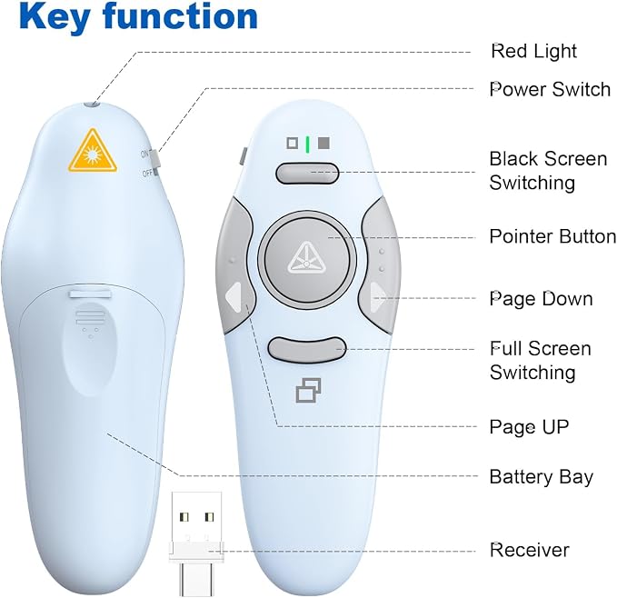 QUI Presentation Clicker Wireless Presenter Remote Clicker - Image 7