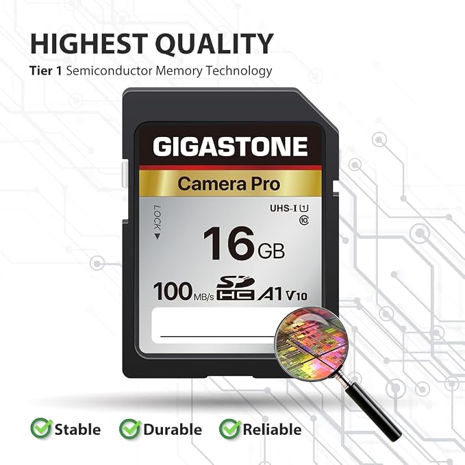 【5-Years Data Recovery】 GIGASTONE 16GB SD Card 5-Pack, Camera Pro, UHS-I A1 V10 - Image 7