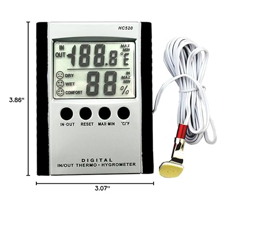 iKKEGOL Digital Indoor Outdoor in/Out Wall Mount Monitor Sensor LCD Temperature - Image 7