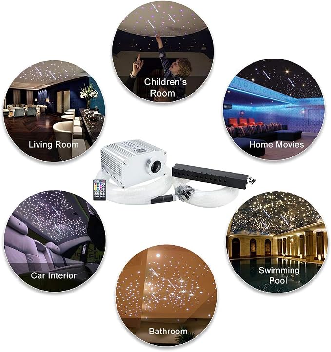 AKEPO Shooting Star+Twinkle Fiber Optic Lights Kit, Car Home Use Meteor APP - Image 8