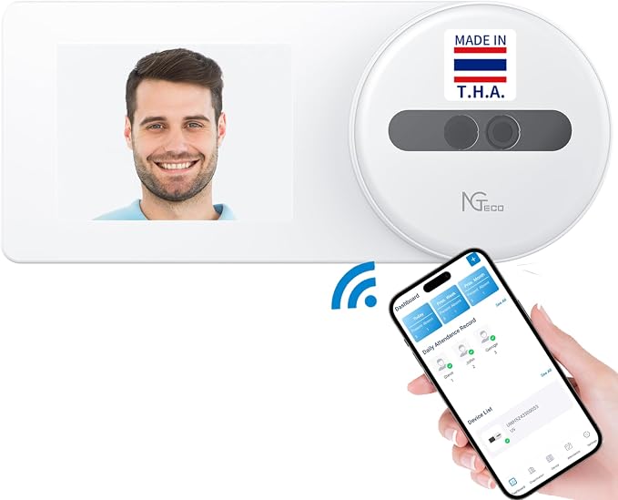NGTeco Time Clock Cloud-Based, TC5 Face Recognition Time Clocks - Image 9