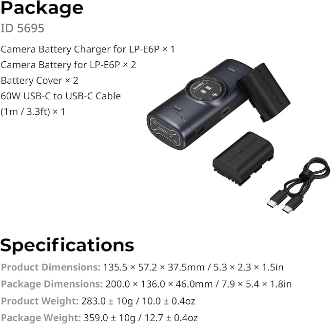 SMALLRIG LP-E6P Camera Battery Kit - Image 9