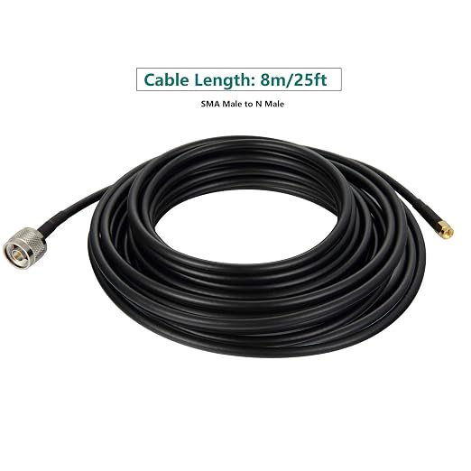 25ft N Male to SMA Male Cable, SMA to N Cable 50 ohm Ultra Low Loss KMR240 - Image 9