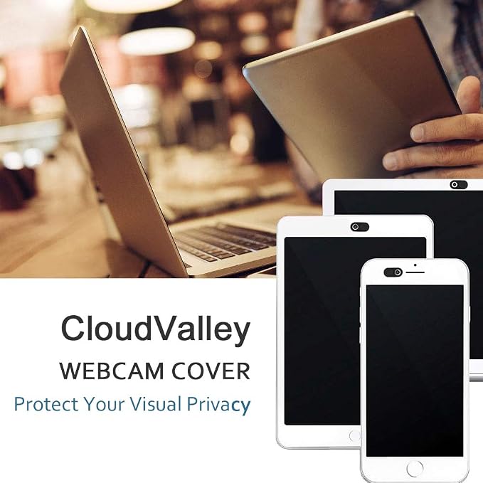 CloudValley Camera Cover Slide, 0.023Inch Ultra-Thin Black&White, Web Webcam - Image 7