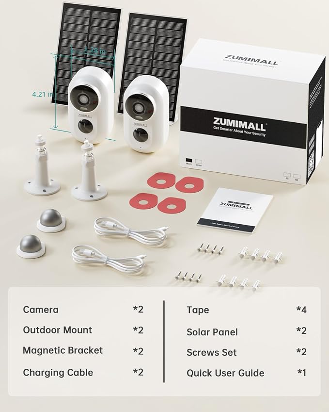 ZUMIMALL Solar Security Cameras Wireless Outdoor, Solar Camera Outdoor Wireless - Image 9