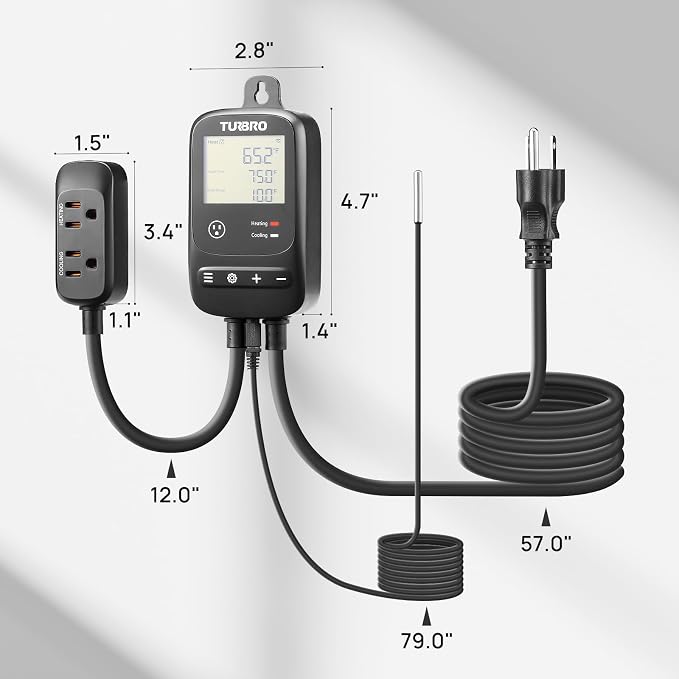 TURBRO Smart Temperature Controller Heating Cooling, WiFi-Enabled Thermostat - Image 7