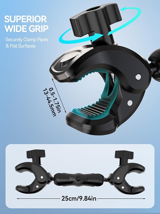 MAGJIEYX Double Clamp Mount, 360°Magic Arm - Image 7