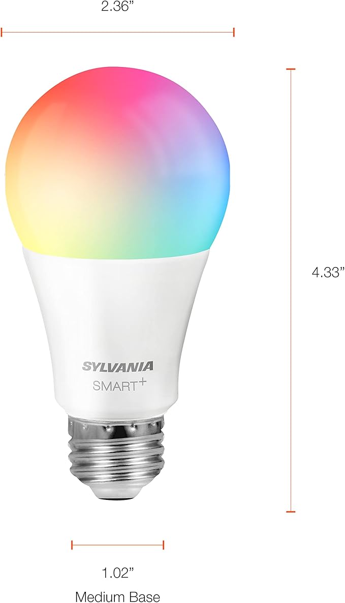 SYLVANIA Wifi LED Smart Light Bulb, 60W Equivalent Full Color and Tunable White - Image 6