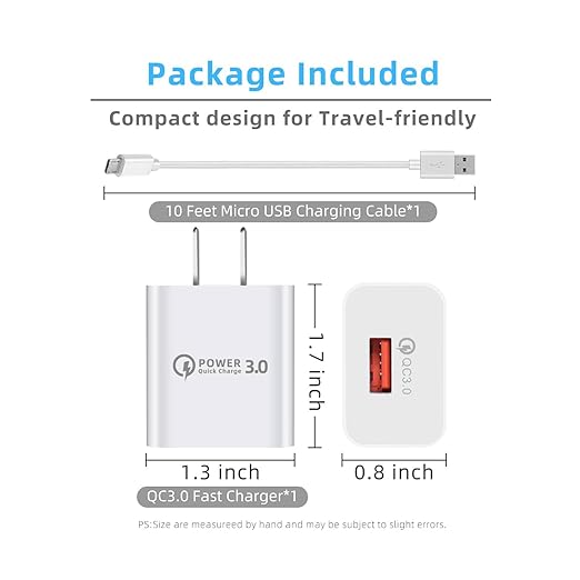 10FT Micro USB Charging Cable Arlo 9V Power Adapter - Image 5