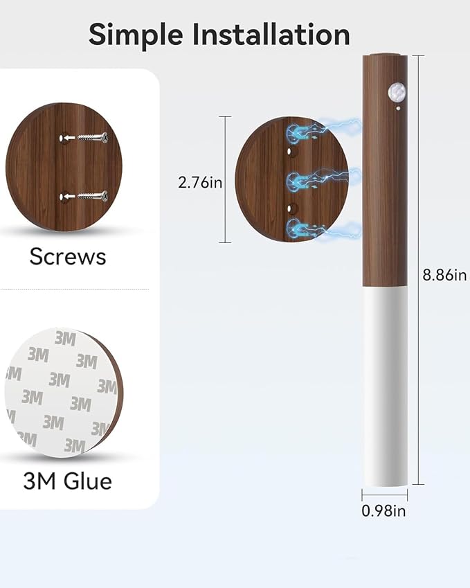 iThird Battery-Operated Wall Sconce Wall Lights: 2200mAh Rechargeable Motion - Image 9