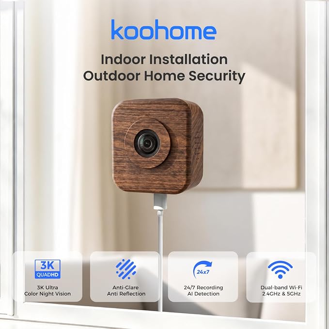 5MP 3K Window Camera for Indoor & Outdoor Home Security, Magnetic Mount - Image 9