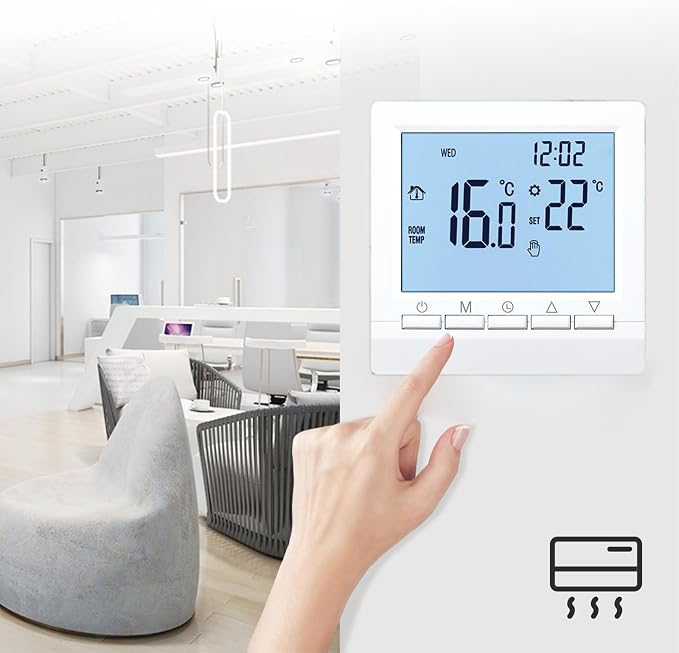 Flylin Week Programmable Thermostat, Digital LCD Display 0-95, NTC Sensor - Image 6