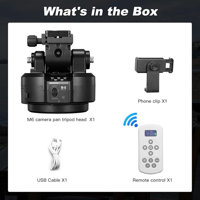 Soonpho M6 Auto Face Tracking Motorized Rotating Panoramic Tripod Head - Image 7