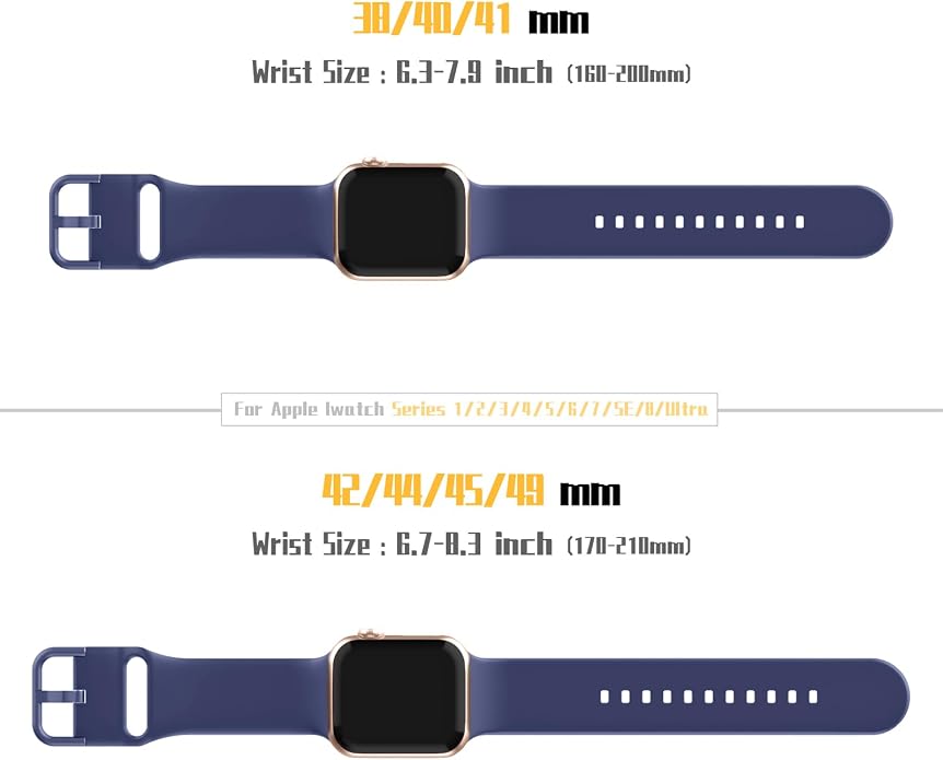 Sport Band Compatible with Apple Watch Bands 49mm 46mm 45mm 44mm 42mm 41mm 40mm - Image 7