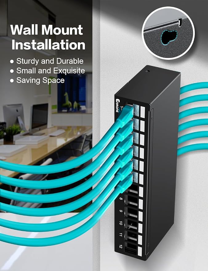 Patch Panel 12 Port Blank Keystone Patch Panel STP&UTP Compatible - Image 7