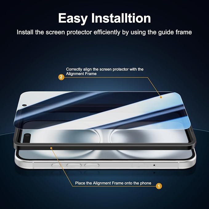 NEW'C 3x Privacy for iPhone 16 Screen Protector+ 3x Camera Lens Protector - Image 7