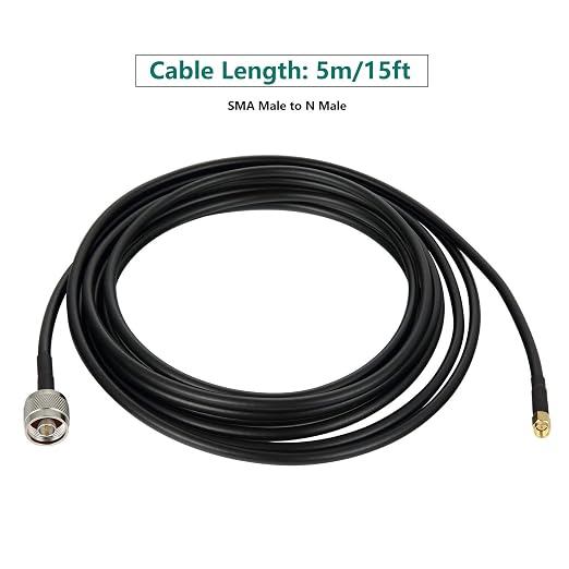 15ft N Male to SMA Male Cable, SMA to N Cable 50 ohm Ultra Low Loss KMR240 - Image 9