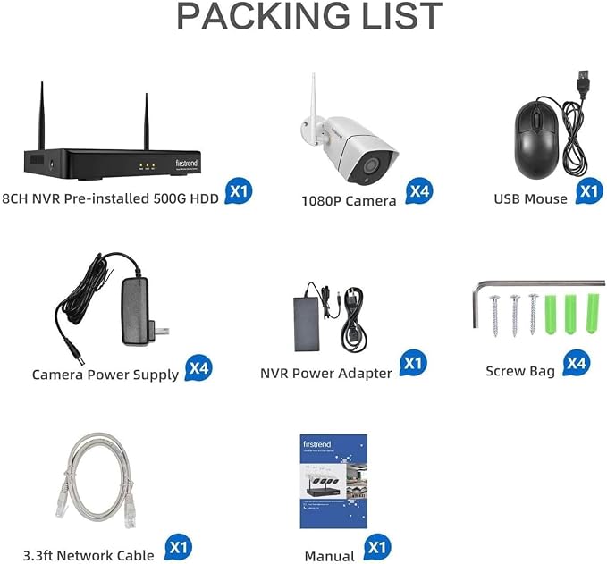 Firstrend WiFi Wireless Security Camera System, 8Ch NVR - Image 8