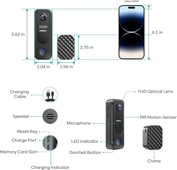 ZUMIMALL Doorbell Camera Wireless No Subscription - Image 9