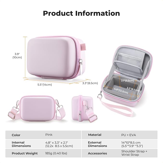 K&F CONCEPT Carrying Case for Digital Camera, Hard Shell Protective Travel Case - Image 8