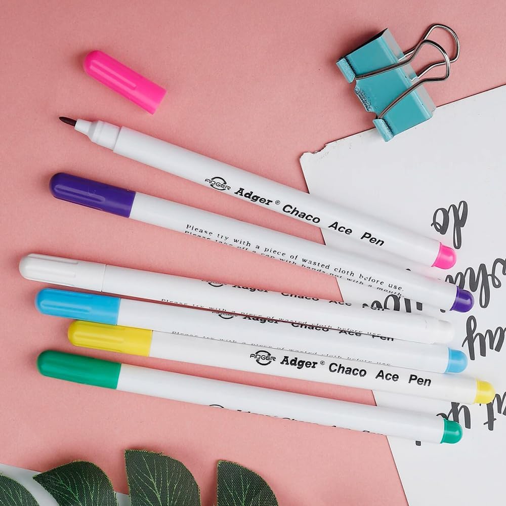 TopHomer Water Erasable Fabric Marking Pen Temporary Marking Auto-Vanishing Pen Fabric Markers Pen Colorful Water Soluble Ink for Dressmaking, Handicraft, Embroidery, Artificial Flowers(Blue)