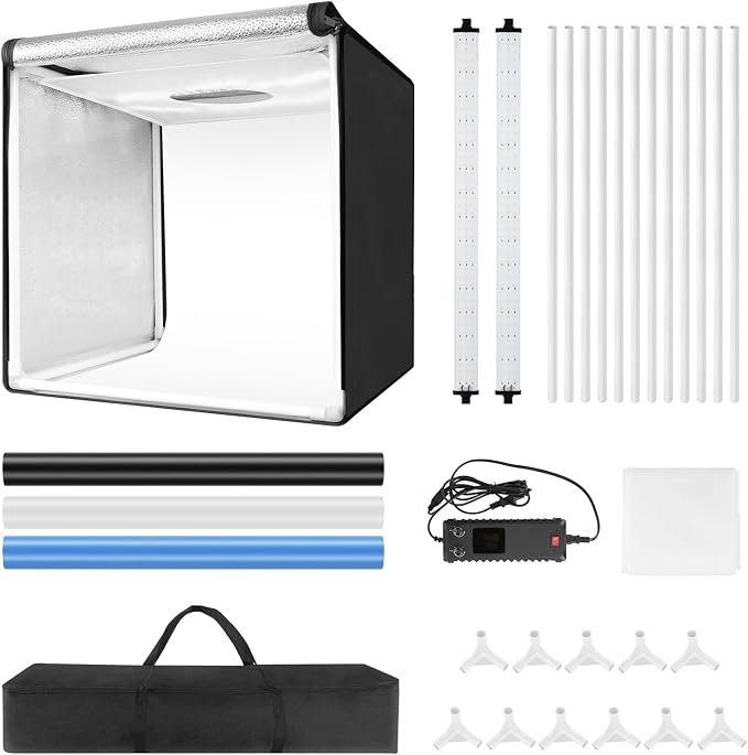 Bi-Color LED Photo Light Box 40x40 inch, Dimmable LEDs Product Photography - Image 7