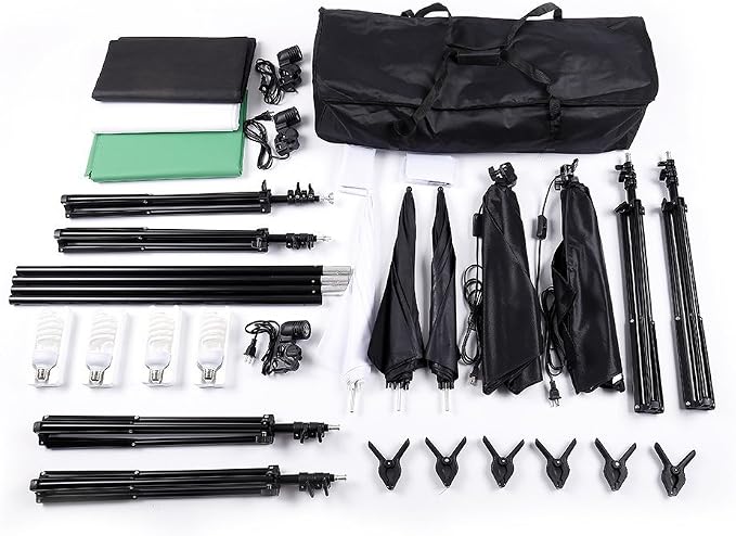 Photo Lighting Kit, 2M x 3M/6.6ft x 9.8ft Background Support System and 900W - Image 7