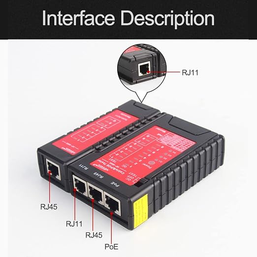 NOYAFA Network Cable Tester for RJ45 RJ11 RJ12 /Cat5 Cat5e Cat6 Cat6a Cat7 - Image 9