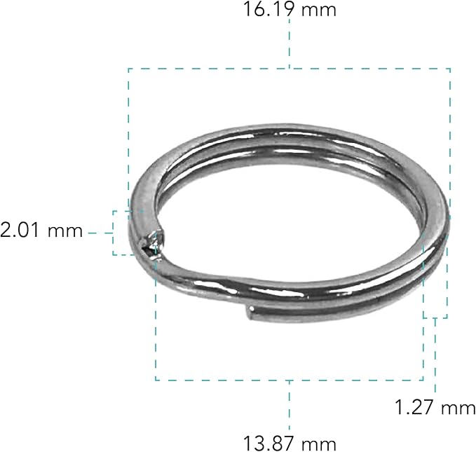 Foto&Tech Stainless Steel Round Lug Ring Camera Strap Split Ring - Image 3