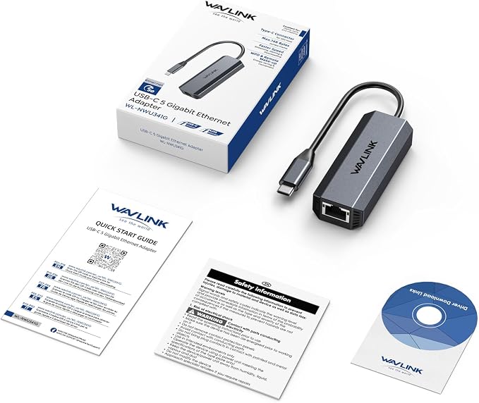 WAVLINK 5Gbps USB C Ethernet Adapter – 5G/2.5G/1G/100M/10M Auto-Adaptive - Image 9